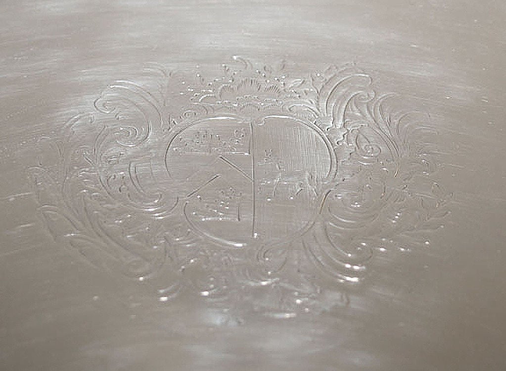 A STERLING SILVER SALVER BY ROBERT ABERCROMBY. LONDON, 1742 For Sale 2